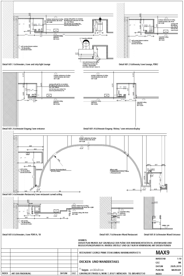 Konstruktion Beleuchtung